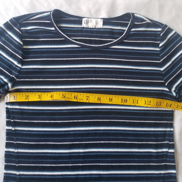 GAP Women's Long Sleeve Feather Tee XS Stripped - Picture 2 of 8